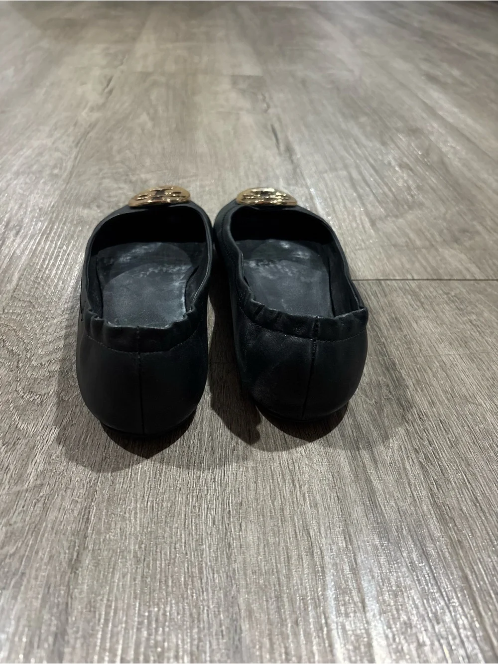 Tory Burch Reva Black Ballet Flat Size 7
